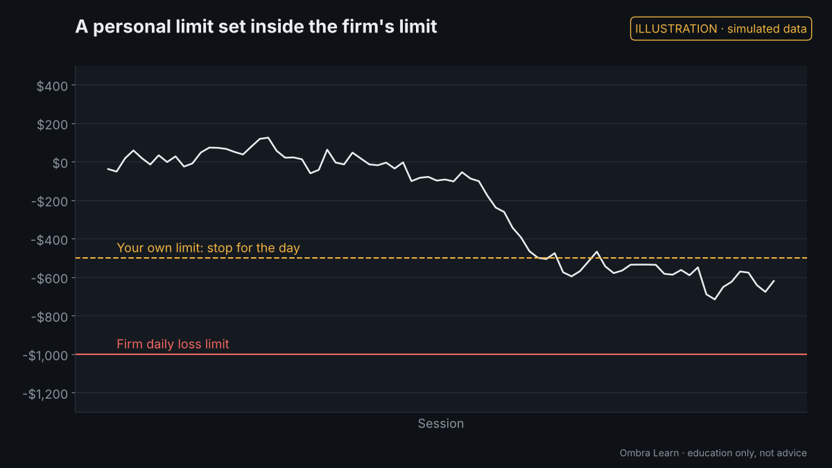 Illustration with simulated data: Daily loss limits: the firm's and your own